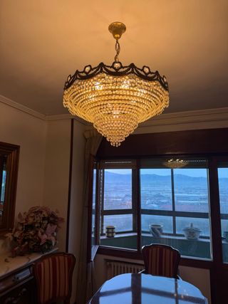 Espectacular lámpara araña cristal