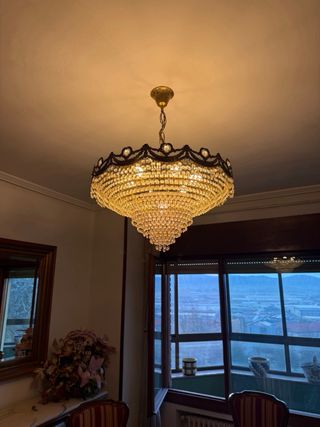 Espectacular lámpara araña cristal