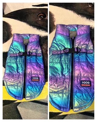 Chaqueta-abrigo colorido para mascota.