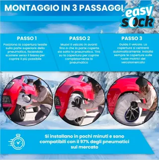 Catene da Neve Tessuto Easy Sock Taglia S