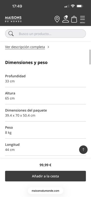 Mesita de noche Léontine Maisons du Monde