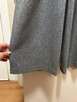 Pantalón recto mujer gris jaspeado