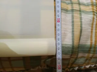 Cortina enrollable beige/amarilla