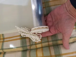 Cortina enrollable beige/amarilla