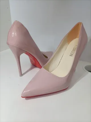 Zapatos de tacón de 12 cm rosa talla 43