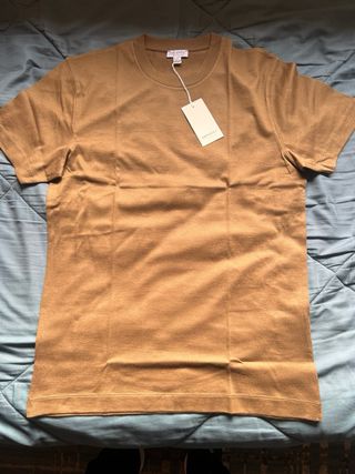 T-shirt Sunspel Castanho Tamanho S