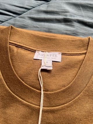 T-shirt Sunspel Castanho Tamanho S