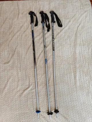 Lote 3 bastones esquí 115cm