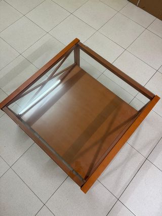 Mesa de centro madera y cristal