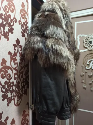 Chaquetón de piel y pelo