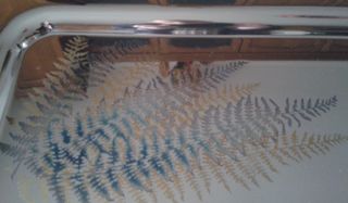 Vassoio Sambonet in acciaio e inserti rame argento