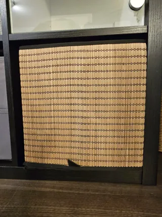 Mueble Kallax Ikea Negro y Madera