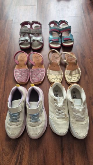 Colección de zapatos verano e invierno para niñas
