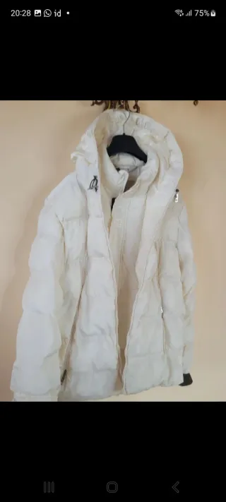 Parka de Plumas Blanca