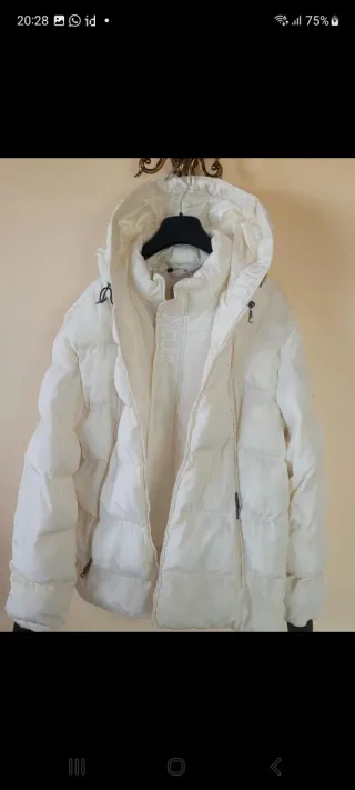 Parka de Plumas Blanca