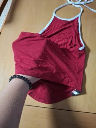 Top Veraniego Elástico Rojo