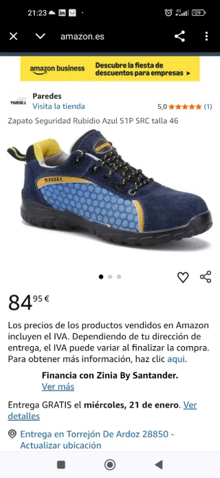 Zapatos de seguridad marca Paredes