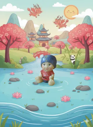 Muñecos Beby Pelones gorro arcoiris y morado