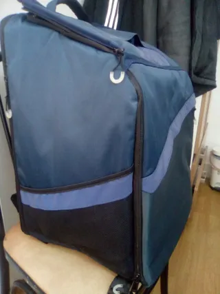 Mochila de reparto expandible azul