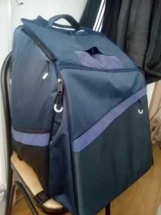 Mochila de reparto expandible azul