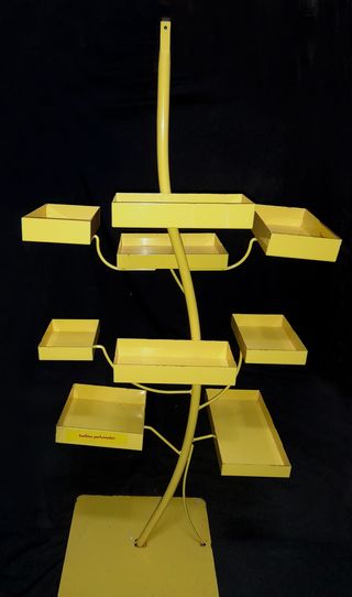 Expositor Metálico Vintage Amarillo