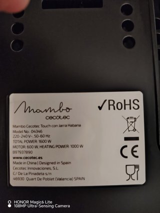 Mambo Touch Cecotec para piezas