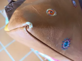 Mochila bolso marrón y beige Desigual