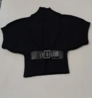 Gilet nero con cintura S/M