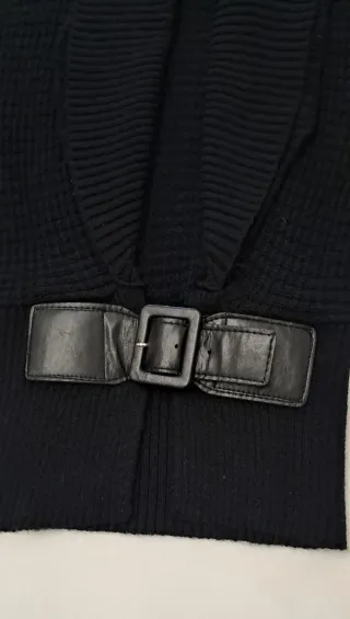 Gilet nero con cintura S/M