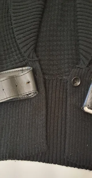 Gilet nero con cintura S/M