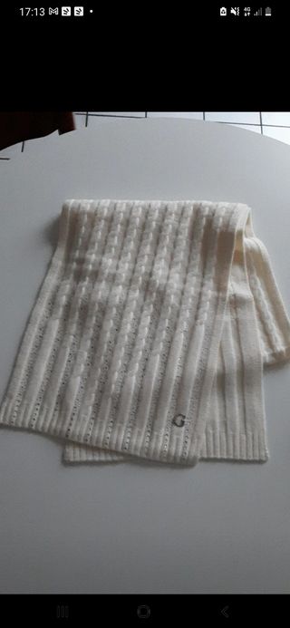 Sciarpa Guess bianca con strass