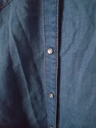 Vestido estilo camisa azul