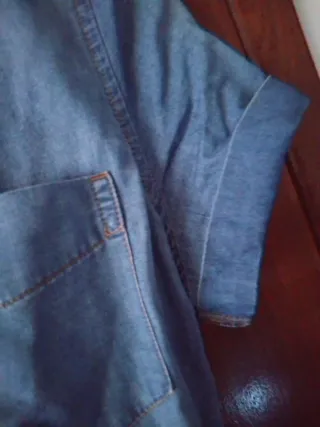 Vestido estilo camisa azul