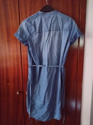 Vestido estilo camisa azul