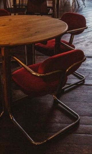 Sillas vintage cantilever metal terciopelo