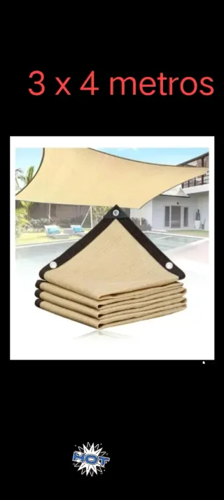 Toldo exterior 3x4 metros