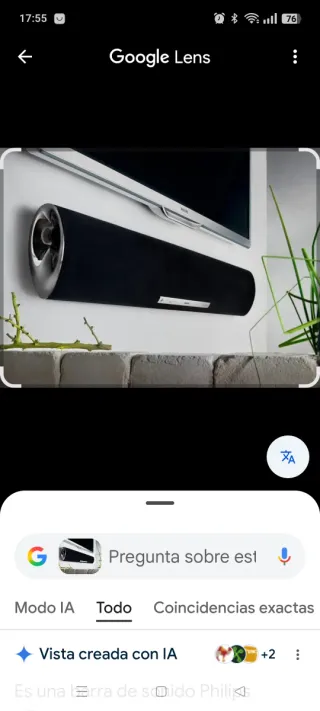 Barra de sonido Philips negra y plateada