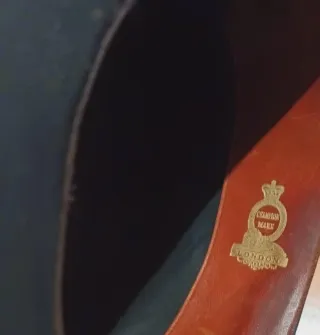 Sombrero copa antiguo piel Talla L Chistera Lujo