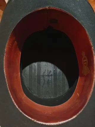 Sombrero copa antiguo piel Talla L Chistera Lujo