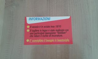 Vassoio Tagliere Giugiaro Design in acciaio 18/10