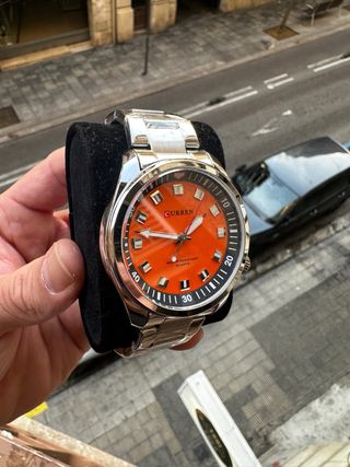 Reloj Curren Naranja y Plateado