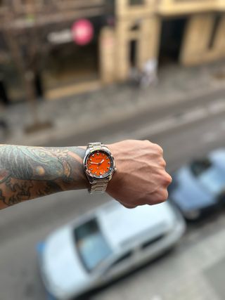 Reloj Curren Naranja y Plateado