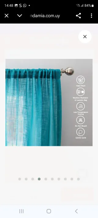 Cortina degradado naranja y turquesa