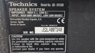 Equipo Hi-Fi Technics DV280 Plata/Negro