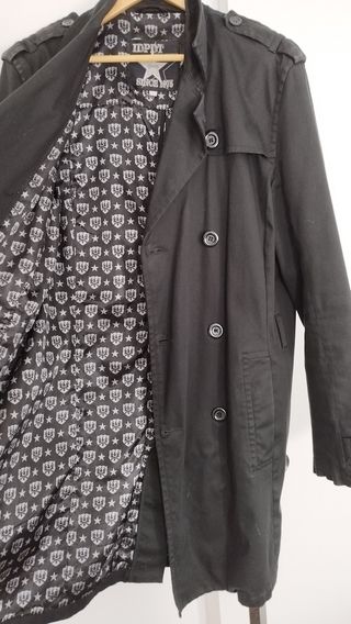 Gabardina Negra Hombre