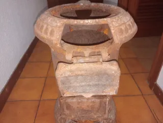 Estufa antigua hierro fundido