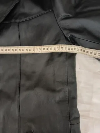 Abrigo Tres Cuartos Cuero OLD TAYLOR Negro