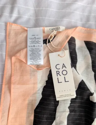 Fular Caroll Algodón y Fibra Metálica