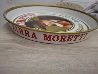 Vassoio Birra Moretti Vintage Metallo