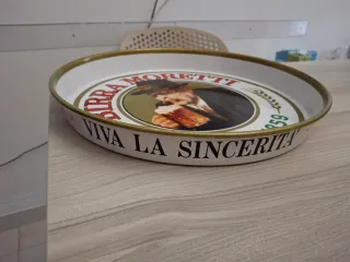 Vassoio Birra Moretti Vintage Metallo